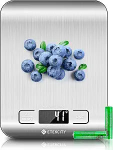 Etekcity Food Kitchen Scale, Digital Grams and Ounces, 11lb | Tare function, ideal for baking, weight loss, keto, meal prep, packages, liquids and jewelry,.